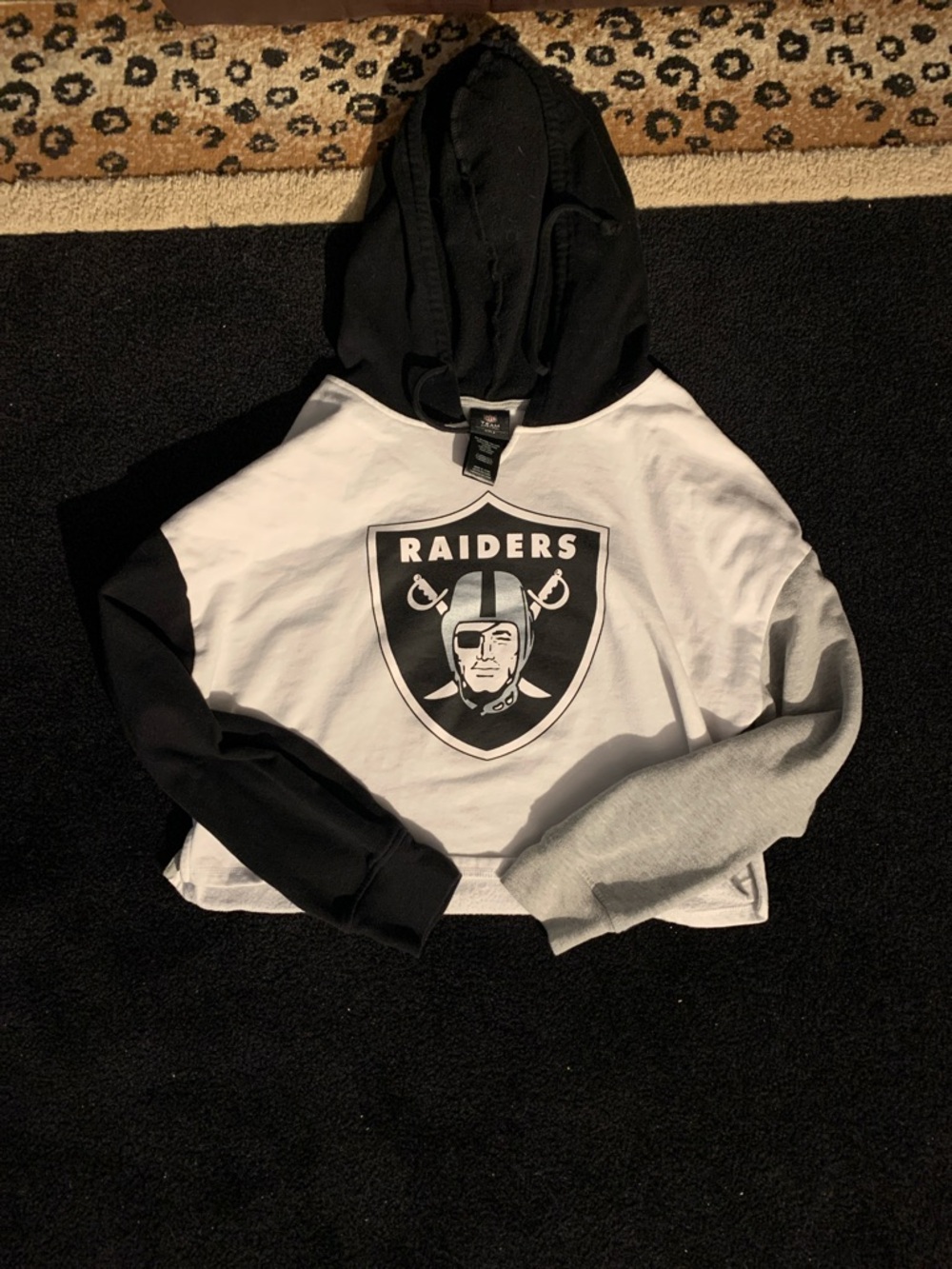 NFL Girls Black and White Logo Hoodie